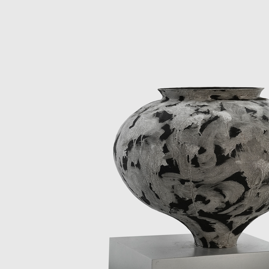 Silver Brushstroke Vase