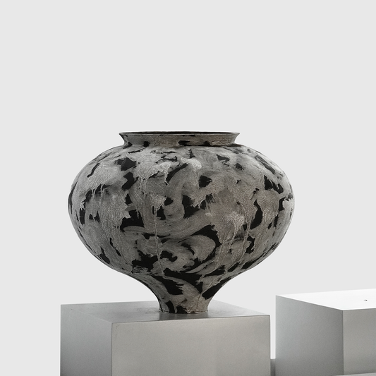 Silver Brushstroke Vase